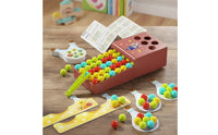 Marble Game with Tongs Tabletop Ball Matching Toy Desktop Sorting Game Interactive Portable for Preschoolers, Classroom