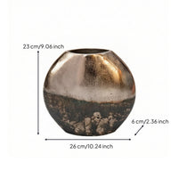 Aluminum Vase Tabletop Metal Vase Minimalist Vessel for Living Room