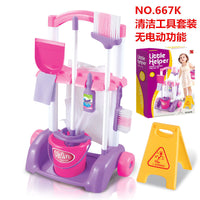 Toy Broom and Mop Set Cleaning Set Realistic Design Housekeeping Tool Playset for Young Children