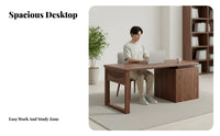 Integrated Storage Desk with Attached Cabinet Modern Design Computer Desk with Drawers Minimalist and design Study Table Spacious Work Surface for Home Office Users, telecommuter Workers, Professionals, Workplace, Bedroom, Dorm Room