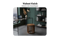Solid Wood Construction Mortise and Tenon Stool Long-Lasting Wooden Seat Minimalist Design Household Furniture Sturdy Support for Adults, Homeowners, Students, Dining Room, Entryway, Bedroom, Kitchen