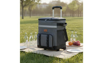 Rolling Chiller Bag Large Capacity Chiller Bag on Wheels Leak-Resistant Foldable Ice Chest