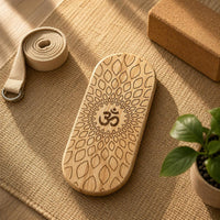 2 Pieces Mindful Movement Foot Board Wooden Meditation Foot Board Fitness Tool Rounded Rectangular Multi-Use