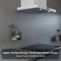 Suction Cup Storage Basket Drill Installation Wall Mounted Storage Bin Versatile Stackable Hanging Container for Washroom, Refrigerator