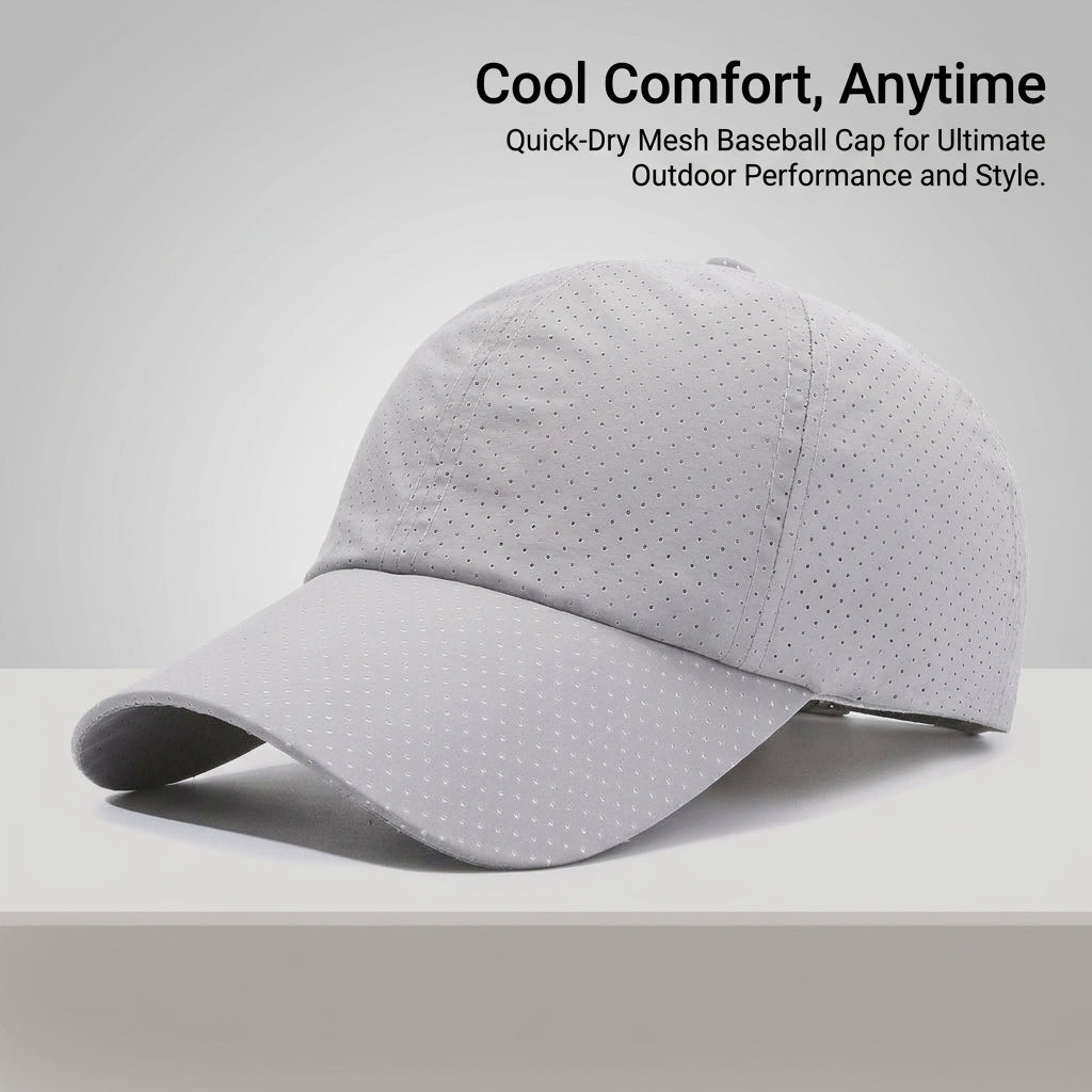 Lightweight Breathable Baseball Cap for Women, Quick Drying Unisex Peaked Hat for Outdoor Activities, Adjustable Visor for Sports Training