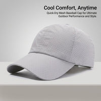 Lightweight Breathable Baseball Cap for Women, Quick Drying Unisex Peaked Hat for Outdoor Activities, Adjustable Visor for Sports Training