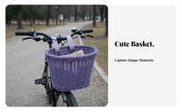 Multipurpose Pet Carrier Bike Basket Easy Installation Plastic Rattan Bike Basket Long-Lasting for Children, Cyclists, Cycling, Outdoor
