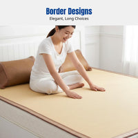 Handwoven Bamboo Cooling Mat, Water Bamboo Bed Mat, Old Bamboo Edged, Handmade
