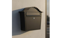 Wall-Mounted Locking Mailbox Lockable Wall-Mounted Mailbox Locking Post Box Rainproof Galvanized Steel Letterbox for Homeowners
