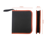 Bit Storage Pouch Fold-out Screwdriver Bit Organizer Tool Pouch with Elastic Slots Zippered Organizador Para Brocas Compact