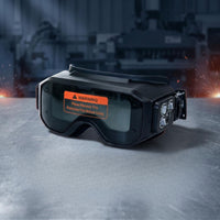 Metal-Joining Eye Visor with Elastic Strap Encircling Auto-Darkening Metal-Joining Goggles Adjustable for Metalworkers