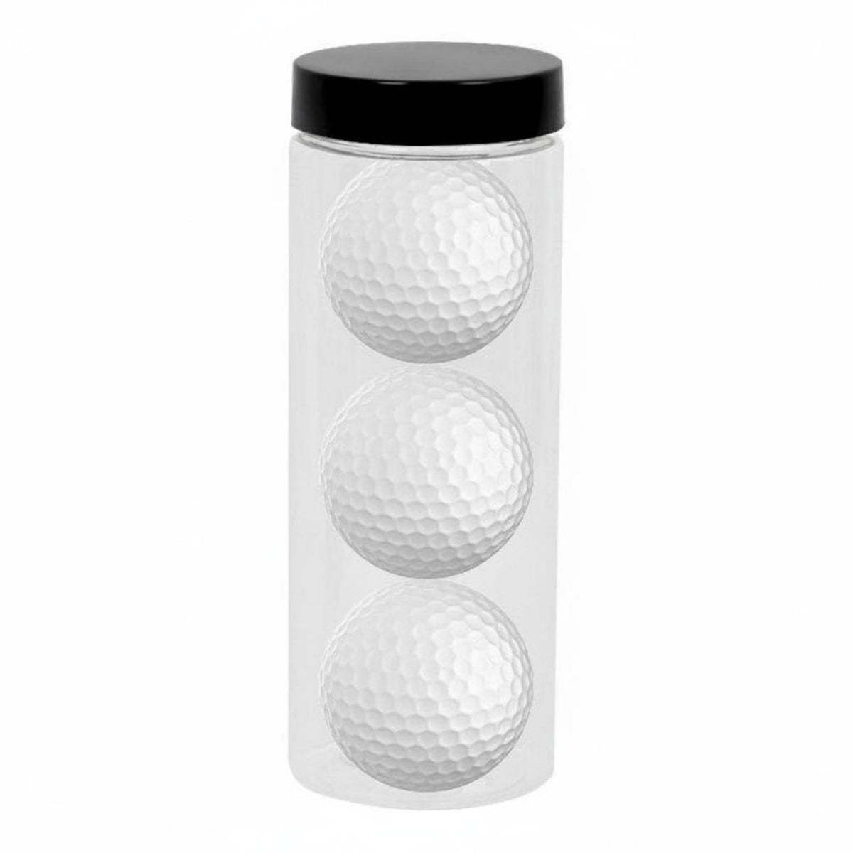 3 Pieces Gift Box Set Golf Ball Tube PC Material Golf Ball Storage Tube Portable Sports Gear with Lid