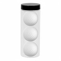 3 Pieces Gift Box Set Golf Ball Tube PC Material Golf Ball Storage Tube Portable Sports Gear with Lid
