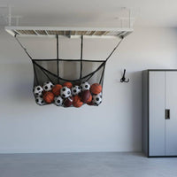 Sturdy Polyester Pool Storage Net Easy to Hang Swimming Pool Mesh Organizer Adjustable Straps for Outdoor