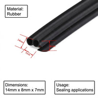 Car Door Edge Protector Soundproofing, Auto Interior Accessories Car Door Seal, B-Pillar Car Door Seal Strips Pack, Rubber Sealing Strip for Car Door