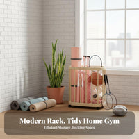 Exercise Mat and Sphere Storage Cart With Wheels Rolling Sports Equipment Organizer Sports Equipment Storage Rack Easy To