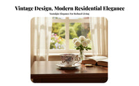 European Design Gold Border Teacup Elegant Design Floral Ceramic Teacup and Dish Drinkware Easy to Clean for Home Decoration