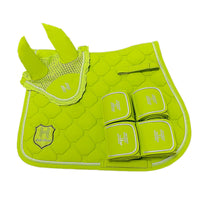 Horse Riding Set with Leg Wraps Comfortable Saddle Pad and Ear Bonnet All-Purpose Saddle Pad with Ear Bonnet for Equestrians