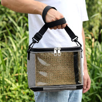 Portable Bird Cage Shoulder Bag, Transparent Bird Cage for Small Animals, Medium Size Pet Bird Cage and Bird Carrier for Car