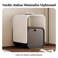 Nordic aesthetic Narrow Nightstand with Drawer Minimalist Design Narrow Storage Table with Drawers Space-Saving Home Furnishing Multi-Functional for Apartment Dwellers, Homeowners, Students, Bedroom, Small Spaces, Living Room, Entryway