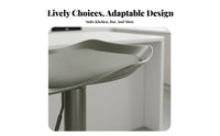 Modern Design Adjustable rotate Counter Seat Built-in Footrest Adjustable rotate Stool with rear supportrest Stable Base Pub Chair Padded padding for Homeowners, Guests, Business Owners, Kitchen, Bar, Reception Area, Dining Room