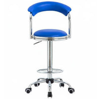 Footrest Circular Footrest Adjustable Rolling Stool with Backrest Ergonomic Back Support Adjustable Drafting Stool with Backrest Padded Seat Swivel Chair Heavy Duty Construction for Medical Personnel, Office Workers, Laboratoryoratory Oratory