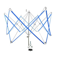 Hand-Cranked Yarn Swift with Clamp Tabletop Yarn Winder Stand Foldable Umbrella Swift Stainless Steel for Knitters, Crocheters, Spinners, Craft Rooms, Studios
