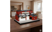Lighted Parking Scene Model Realistic Details Diecast Garage Model 1:64 Auto Repair Diorama for Collectors, Photo Setup