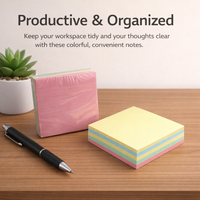 Postits Sticky Notes Colorful Self Pads, Cute Multicolor Set for Students Office, Removable Studying Essentials