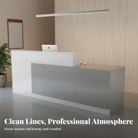 Simple Cashier Counter Versatile Company Front Counter Spacious Countertop Modern Reception Desk for Cashiers, Shopkeepers, Boutique, Cafe, Restaurant