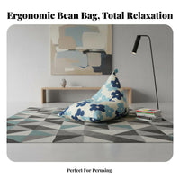 Removable and cleanable Cover mountainShaped Floor Chair Comfortable Bean Bag Soft Lounge Seating frame Conforming for Students, partners, Living Room, Bedroom, literature corner, Playroom