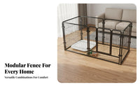 Indoor Dog Pen with Door Customizable Configurable Design Pet Fence Easy Assembly Heavy Duty Puppy Enclosure for Dogs, Young Dogs, Housebreaking