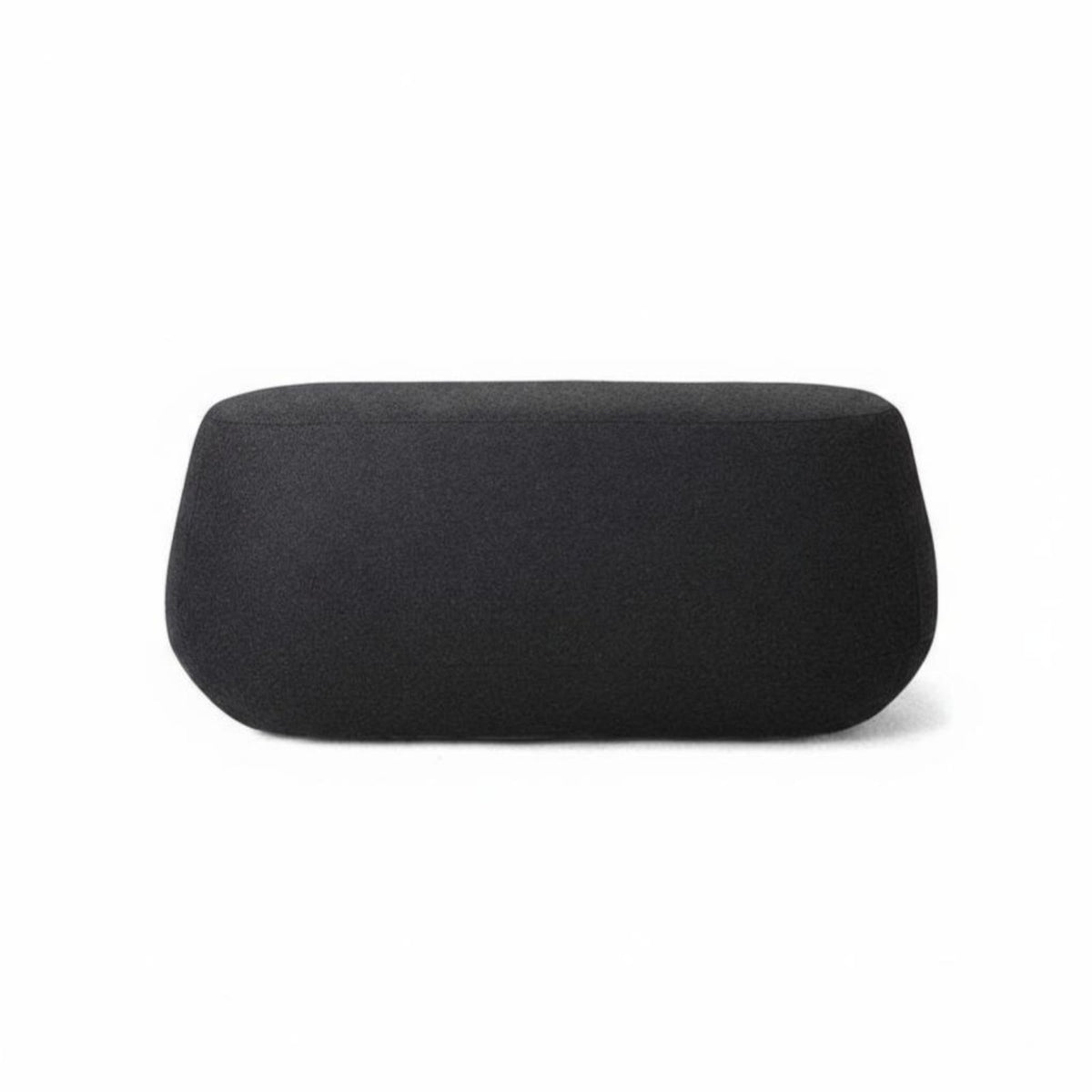 Nordic Design Large Round Upholstered Footrest Modern Design Pebble-Shaped Pouf Versatile Use Ottoman High-Density Foam Cushion for Families, Homeowners, Interior Designers, Cloakroom, Entryway, Bedroom