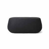 Nordic Design Large Round Upholstered Footrest Modern Design Pebble-Shaped Pouf Versatile Use Ottoman High-Density Foam Cushion for Families, Homeowners, Interior Designers, Cloakroom, Entryway, Bedroom