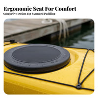 Single-Person Aquatic Kayak Lightweight Paddling Boat Adjustable Foot Pedals Individual Vessel for Recreational Paddlers, Beginners, Aquatics, Lakes