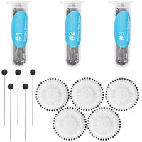 300 Pieces Pins with Tubes Assorted Sizes Stainless Steel Pins Reusable for Hobbyists, Students, Entomology Labs