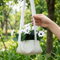 Leather Hanging Planters, Nordic Hanging Planters for Home Decor, Sturdy Leather Strap Hanging Planter, Indoor Outdoor Plant Hanger