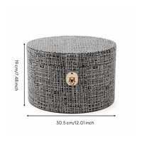 Woven Box with Lid Versatile Storage Box with Hinged Lid for Dressing Room, Home Organization