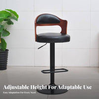 Height-Adjustable Upholstered Wood Shell Task Chair 360-Degree rotate Desk Seat space-saving Size Indoor Seating Round Disc Base for Home Office Users, Students, Women, Study Room, Reception Area, Bedroom