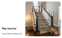 Balcony Guard Net Versatile Balcony Protection Mesh for Pets, Young Children, Playground, Stairs, Deck