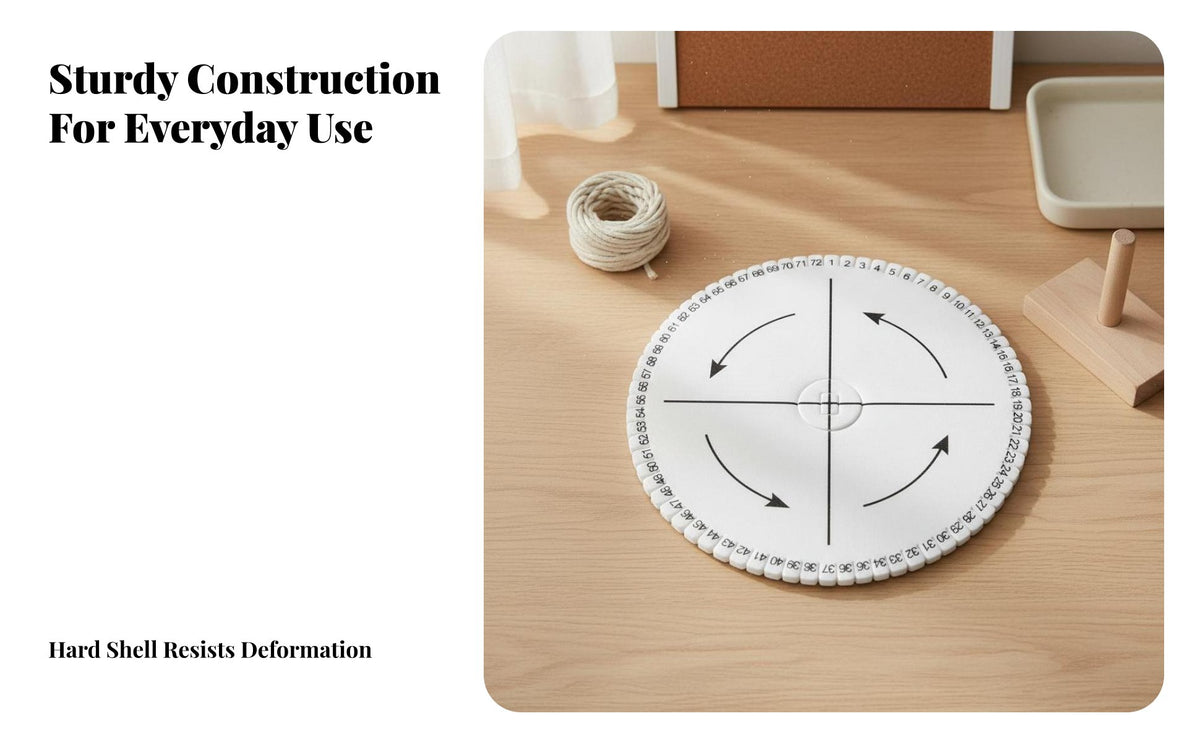 Chinese Knotting Tool Portable Foam Braiding Board Foam Braiding Plate Lightweight Round Weaving Disk Long-Lasting for Crafters