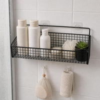 Wall-Mounted Bathroom Kitchen Storage Shelf No-Drill Organizer