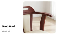 Nordic Design Swivel Spindle Back Chair Minimalist Design Swivel Base Armchair Multi-Purpose Dining Seat Ergonomic Backrest for Telecommuting Workers, Students, Homeowners, Balcony, Home Office, Bedroom, Living Room