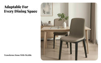 Nordic Aesthetic Upholstered rearrest Seat Modern Design Upholstered Side Chair Minimalist design Dining Seating Armless for Restaurant Owners, Apartment Dwellers, Interior Designers, Kitchen, Cafe, Home Office
