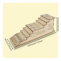 Gift Idea Wooden Skate Display Stand Tabletop Desktop Finger Skate Park Portable Size Finger Skateboard Park for Children, Desk, Room Decor