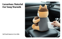 Decorative Cartoon Creature Car Tissue Box Washable Cartoon Creature Car Organizer Double Strap Design for Children, Long-Distance Travel