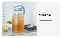 Food Grade Material Heat Resistant Cold Water Kettle Safe Plastic Water Pitcher with Lid Easy to Clean for Hosts, Kitchen, Home, Parties
