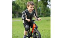 Vest with Guards Stiff-Cover Guarding Gear Set with Guards Zip-Front Vest for Kids, Balance Bike Riding, Motorcycle Training