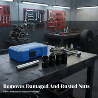 5 Pieces Maximum Gripping Power Damaged Bolt Remover Set Heavy Duty Damaged Nut Remover Kit CR-MO Steel for Mechanics, Auto Repair, Workshop