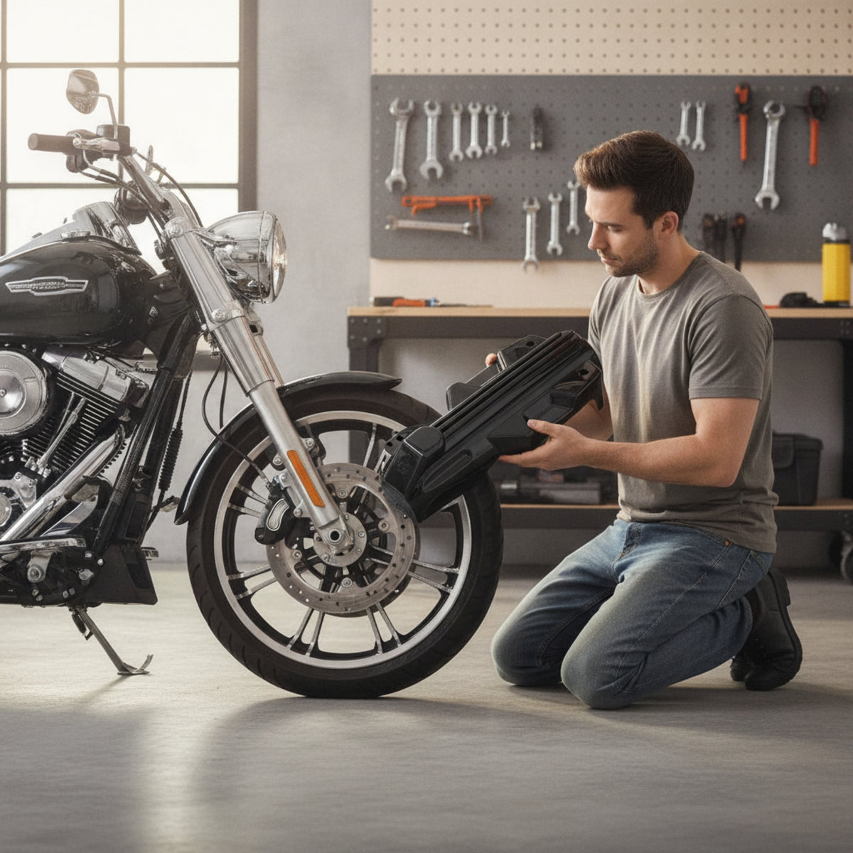Sculpted Fork Covers with Ribbed Detailing Shielding Front Fork Covers Easy to Install Direct Replacement for Motorcyclists